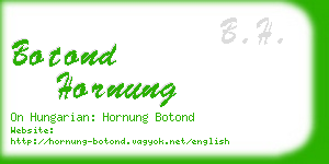 botond hornung business card